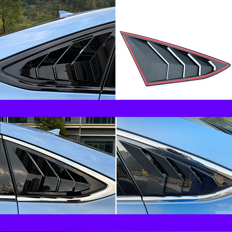 Para chery arzoo8 persianas traseira triangular janela de vidro guarnição modificado aparência especial galinhas tubarão interior modificado acessórios