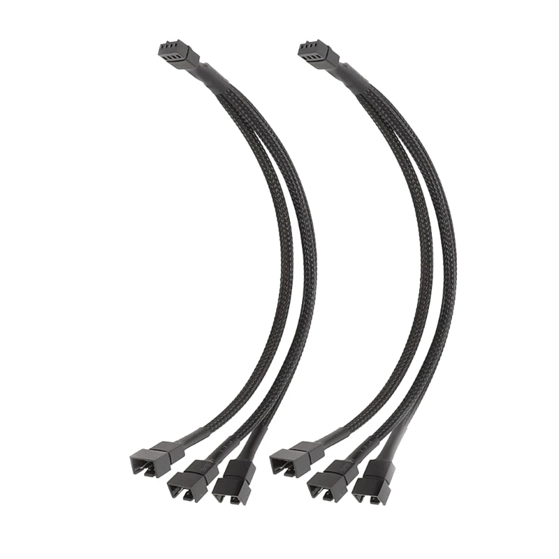2 피스 3/2/1 웨이 4 핀 PWM 팬 스플리터 컨버터 케이블 조용한 작동 0xla