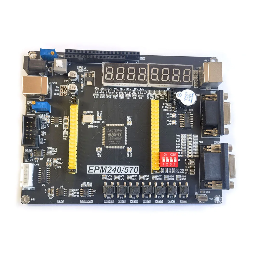 

FPGA CPLD EPM240 EPM570 Development Board with VGA, RS232 Port, Motor Driver for Education