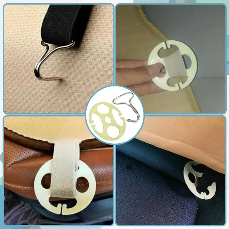 Auto Seat Cover Fastener For Car Seat Accessories Plum Plate Metal Hook Fixed Chuck Car Seat Cover Clips