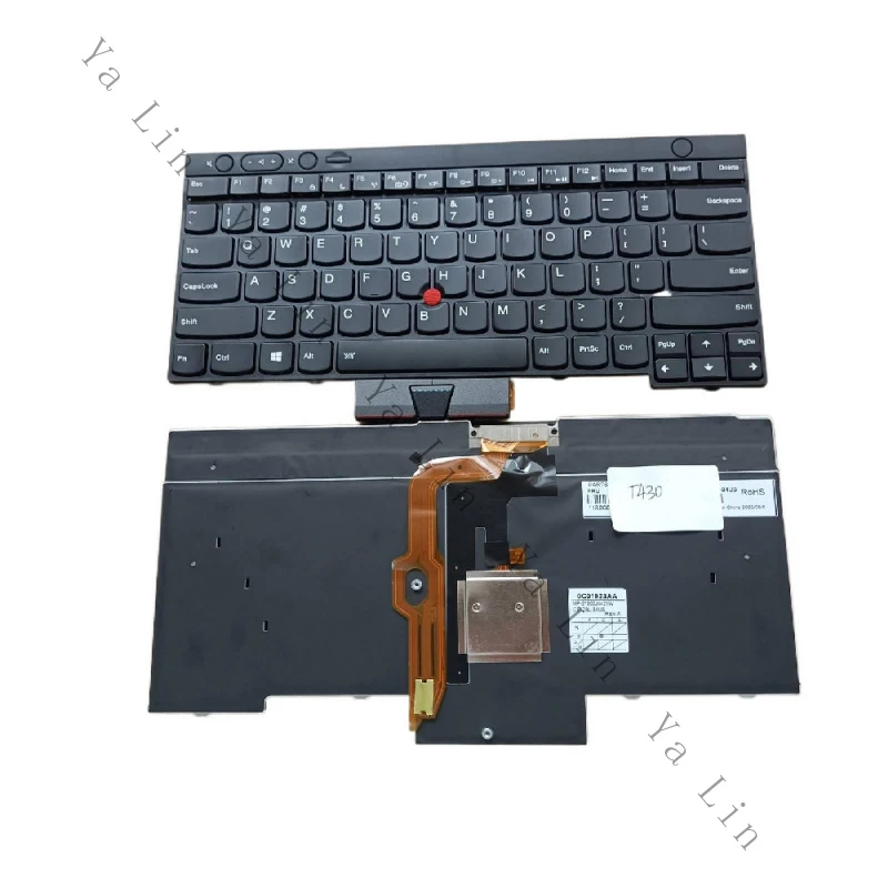 SS + nuevo teclado retroiluminado con diseño estadounidense para Lenovo ThinkPad T430 T430i T430S X230 X230i T530 W530, pieza de repuesto para ordenador portátil
