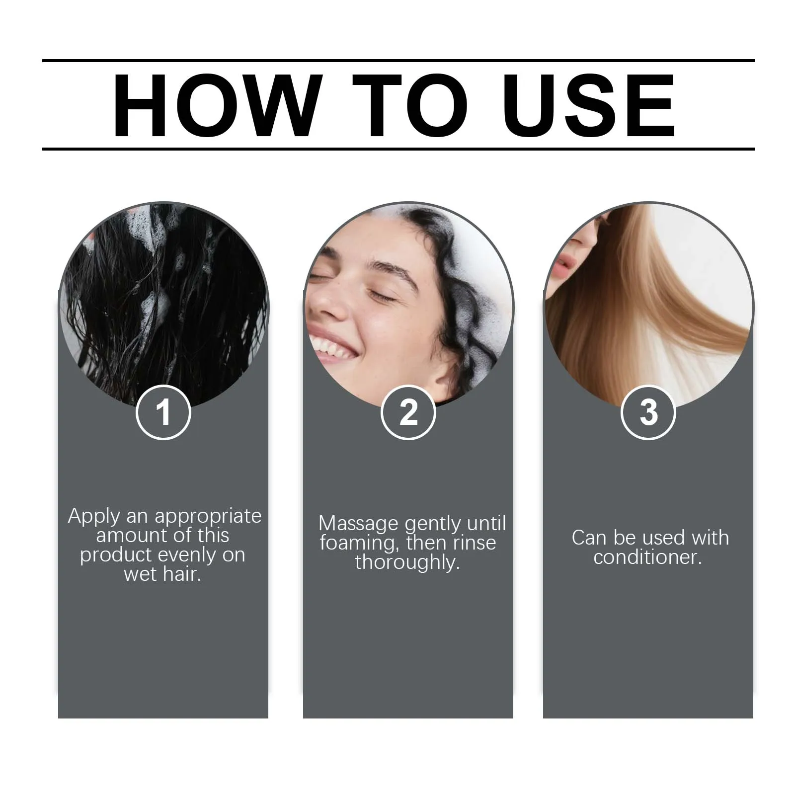 Hoegoa Nourishing Shampoo Repair Split Ends Repair Damaged Hair Smooth Glossy Oil Control Improves Hair Elasticity And Firmness
