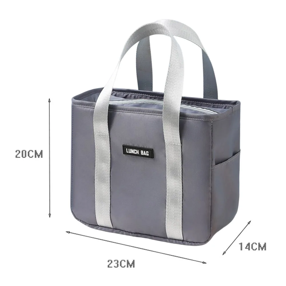 Portable Round Lunch Bag New Thermal Insulated Lunchbox Tote Cooler Handbag Bento Pouch Dinner Container School Food Storage Bag