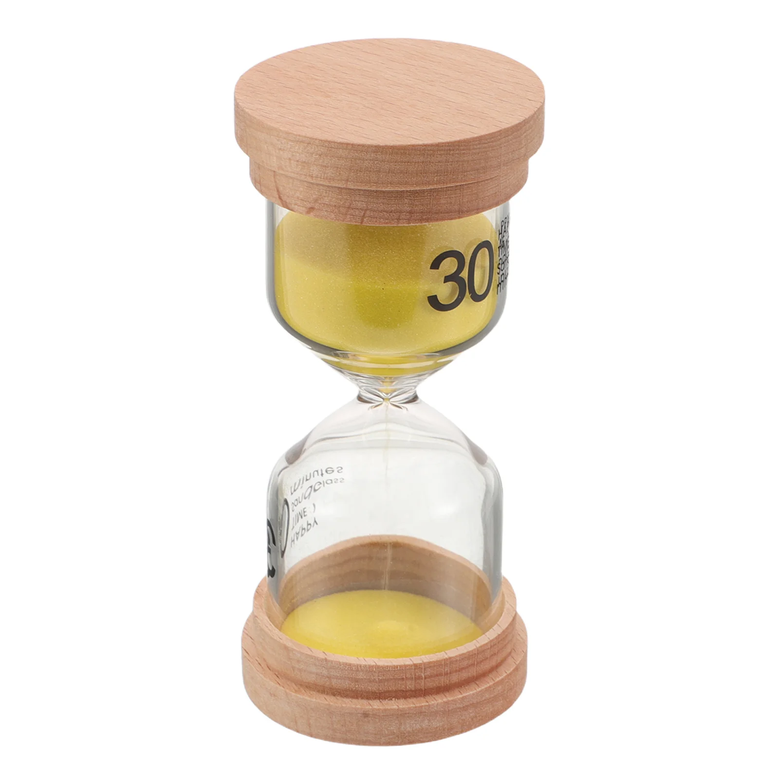 

Glass Hourglass Timer 30 Minute 10x5x5cm Wooden Lid Creative Home Office Kitchen Decor Precise Time Management Tool