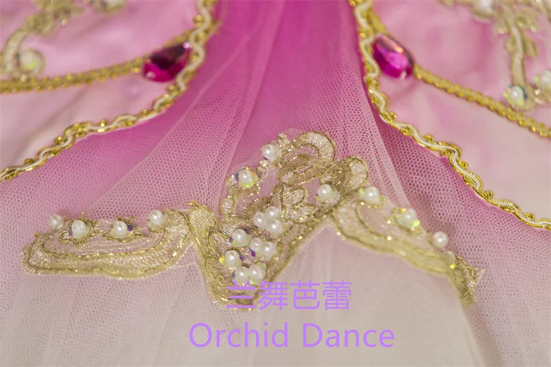 고급 패턴 고품질 전문 맞춤형 성인 소녀 핑크 버드 발레 튜튜 의상