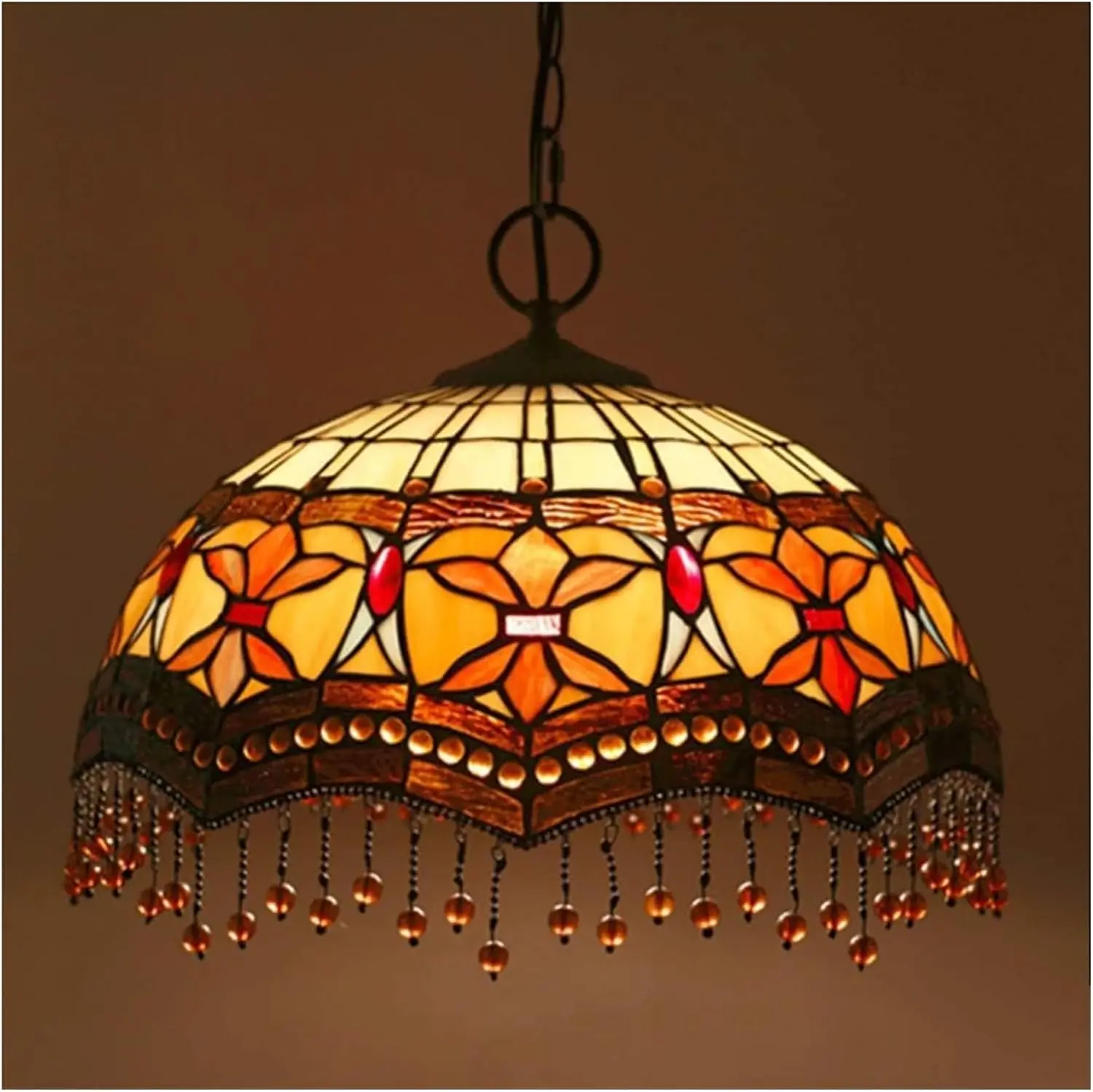 

Ceiling Lamp Light Tiffany Style Stained Glass Chandelier Inch Kitchen Island Chandelier with Lights, Retro Restaurant