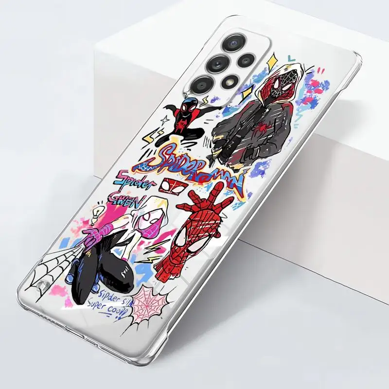 phone case for Samsung Galaxy A52 A14 A51 cases A13 A55 A52s A15 A53 borderless cooling clear funda Marvel Trend Art Cool Gwen