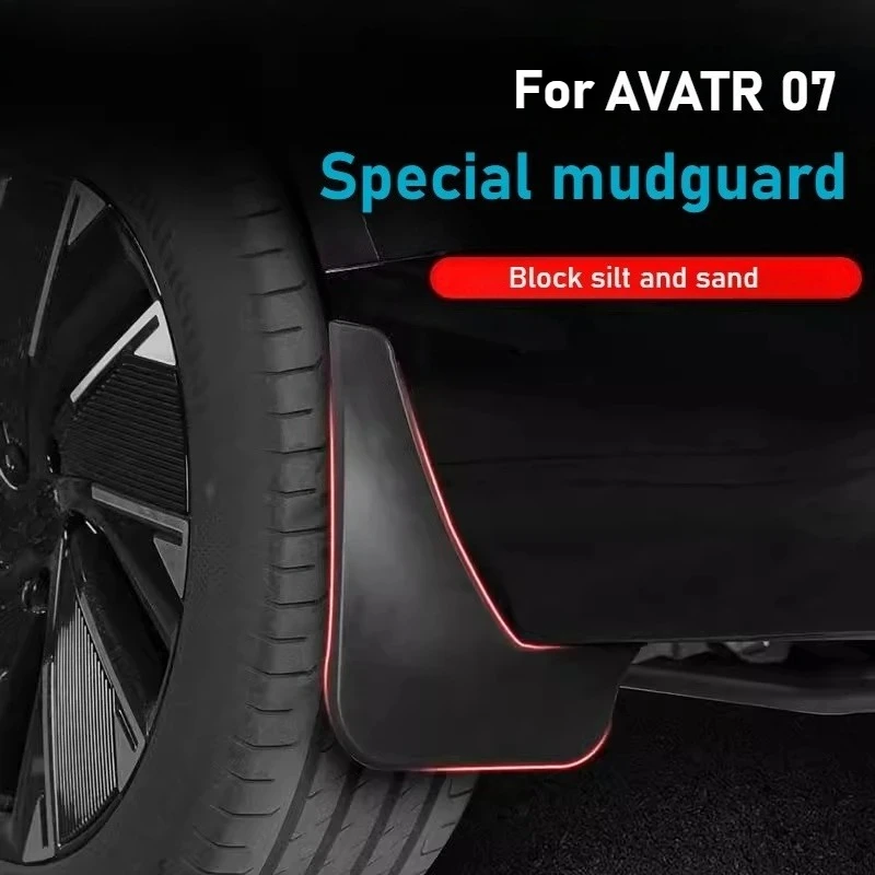 

4Pcs Fender for Avatar 07 Mud Flaps Splash Guard Mudguards MudFlaps Tire Front Rear Styling Car Exterior Accessories No-drill