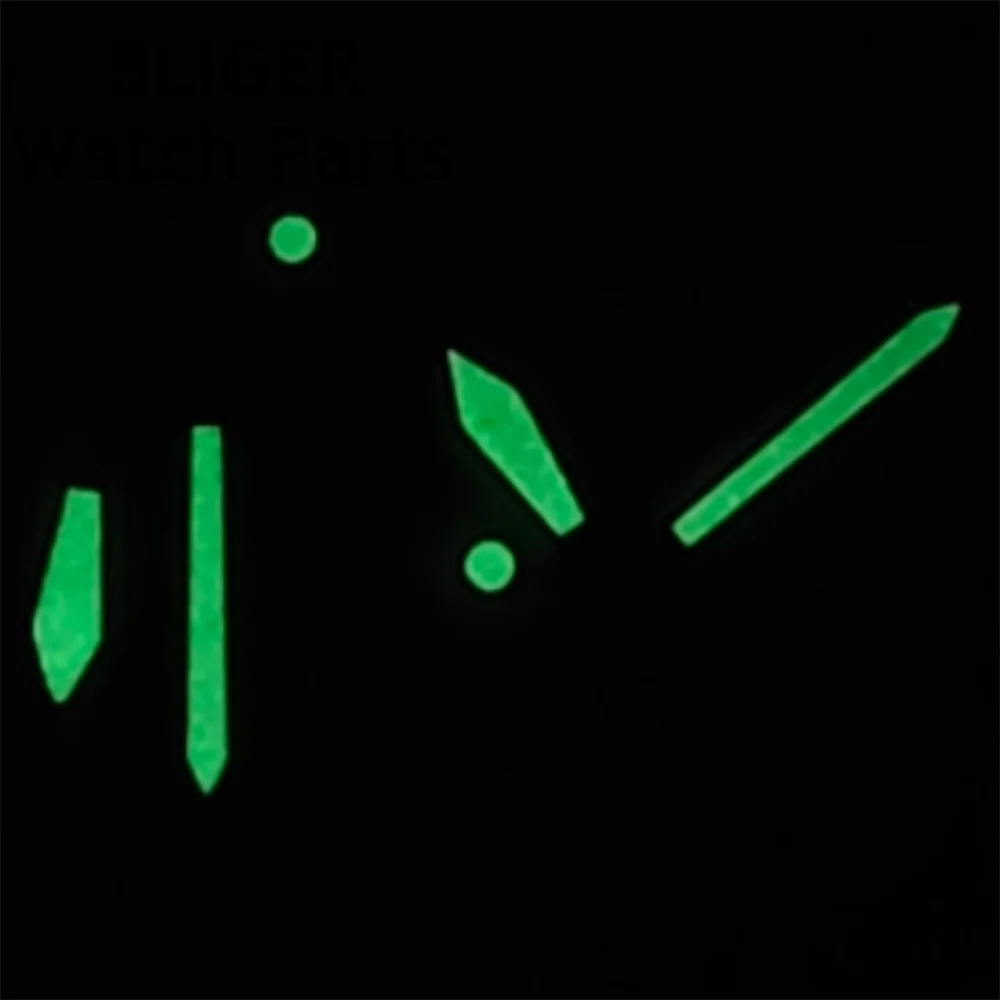 BLIGER стрелки часов черно-белые стрелки часов C3 зеленые светящиеся подходят NH35 NH36 NH38 механизм пилотные часы модификация аксессуары