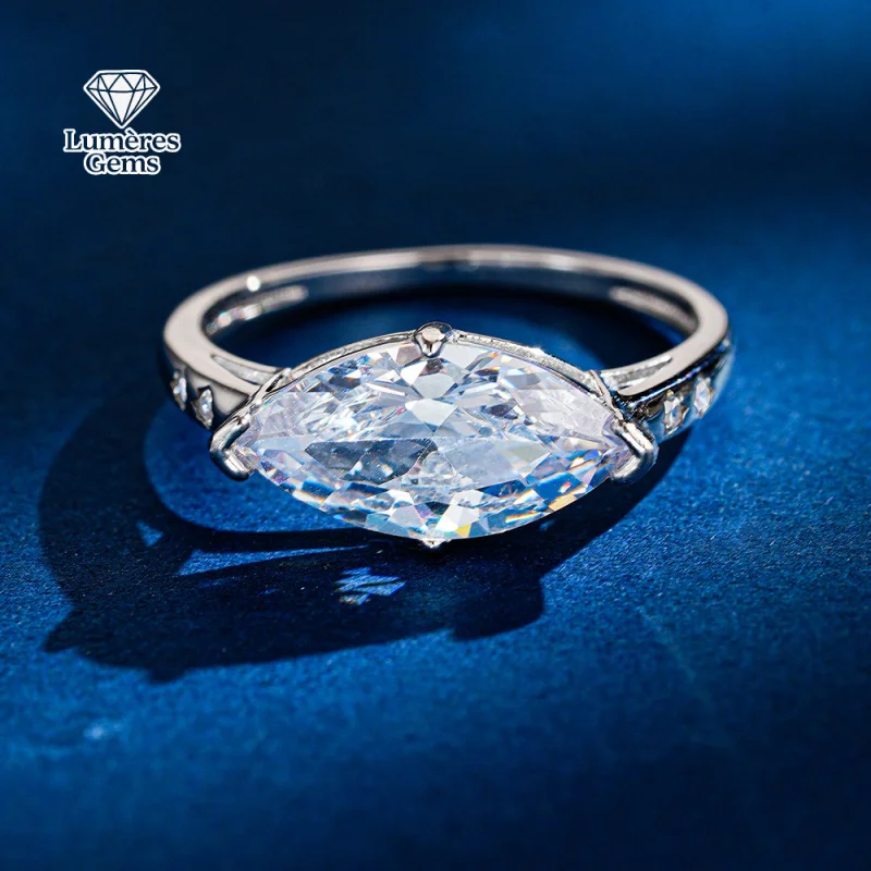 LumièRe Gems Platinum PT950 Morganite Diamond Ring - Oval-Shaped For Women - 3 Carats - Extremely Beautiful - Ideal Wedding Gift