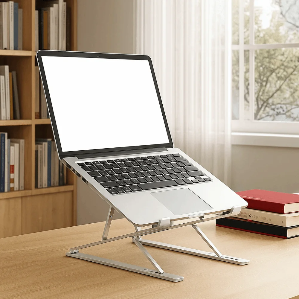 Wear Resistant Adjustable Laptop Stand Double Layer Ventilation Portable Tablet Stand Foldable Notebook Holder Office Setup