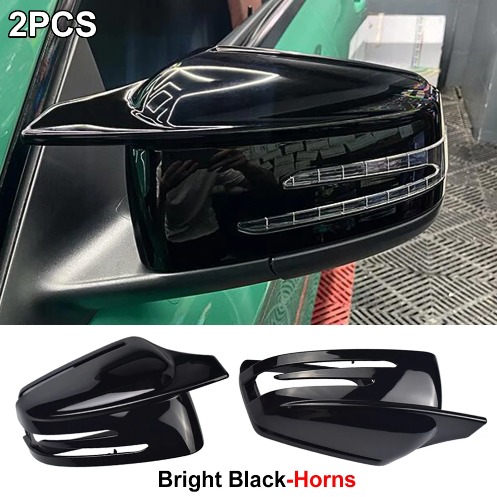 For Mercedes Benz A B C E S CLA GLA GLK CLS Class W176 W204 W117 X156 X204 Carbon Fiber Side Door Rearview Mirror Cap Cover