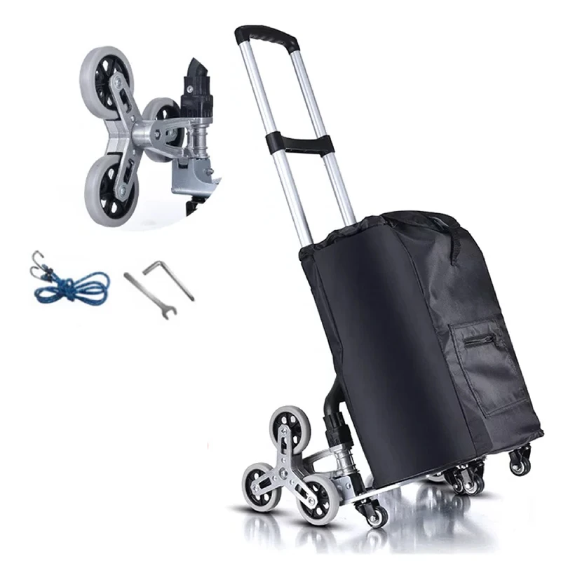 Folding Hand Truck Dolly Cart for Moving Heavy Duty Fold Up Shifter Trolley Luggage Cartfor Travel Shopping Office Use With Bag