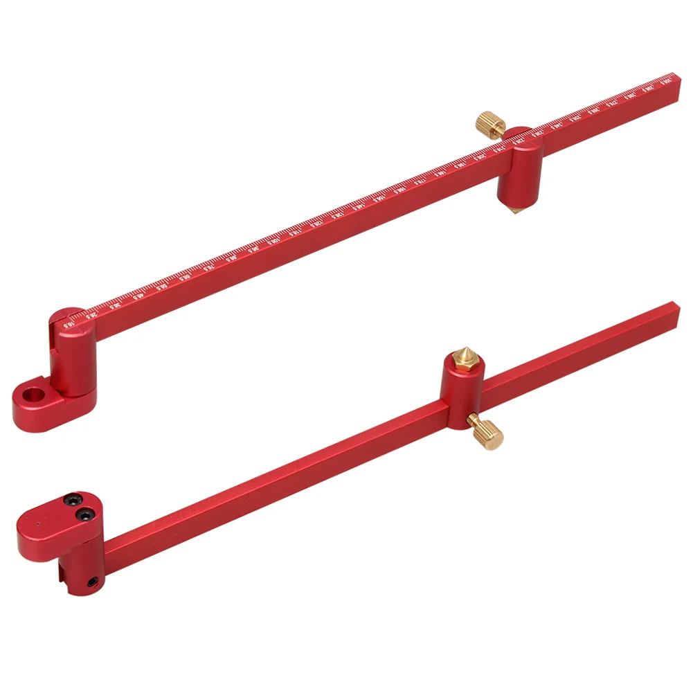 32cm Woodworking Scribing Gauge Center Finder Ruler Aluminum Scribing Circle Ruler Compass For Woodturners Bowls Lathe Work
