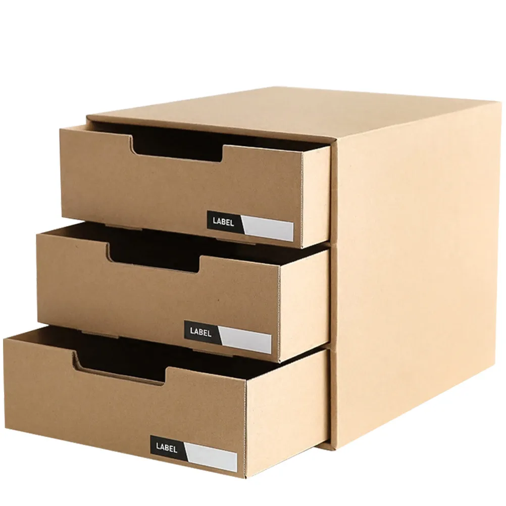 

Sturdy Paper Desktop Drawer Organizer with Multiple Sliding Compartments for Pens Files Jewelry Headphones Cutlery Stationery
