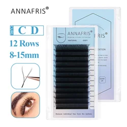 ANNAFRIS YY Shape Eyelash Extension Double Tips Fluffy Mesh Net Cross Hand Made Soft Natural False Lash Supplies