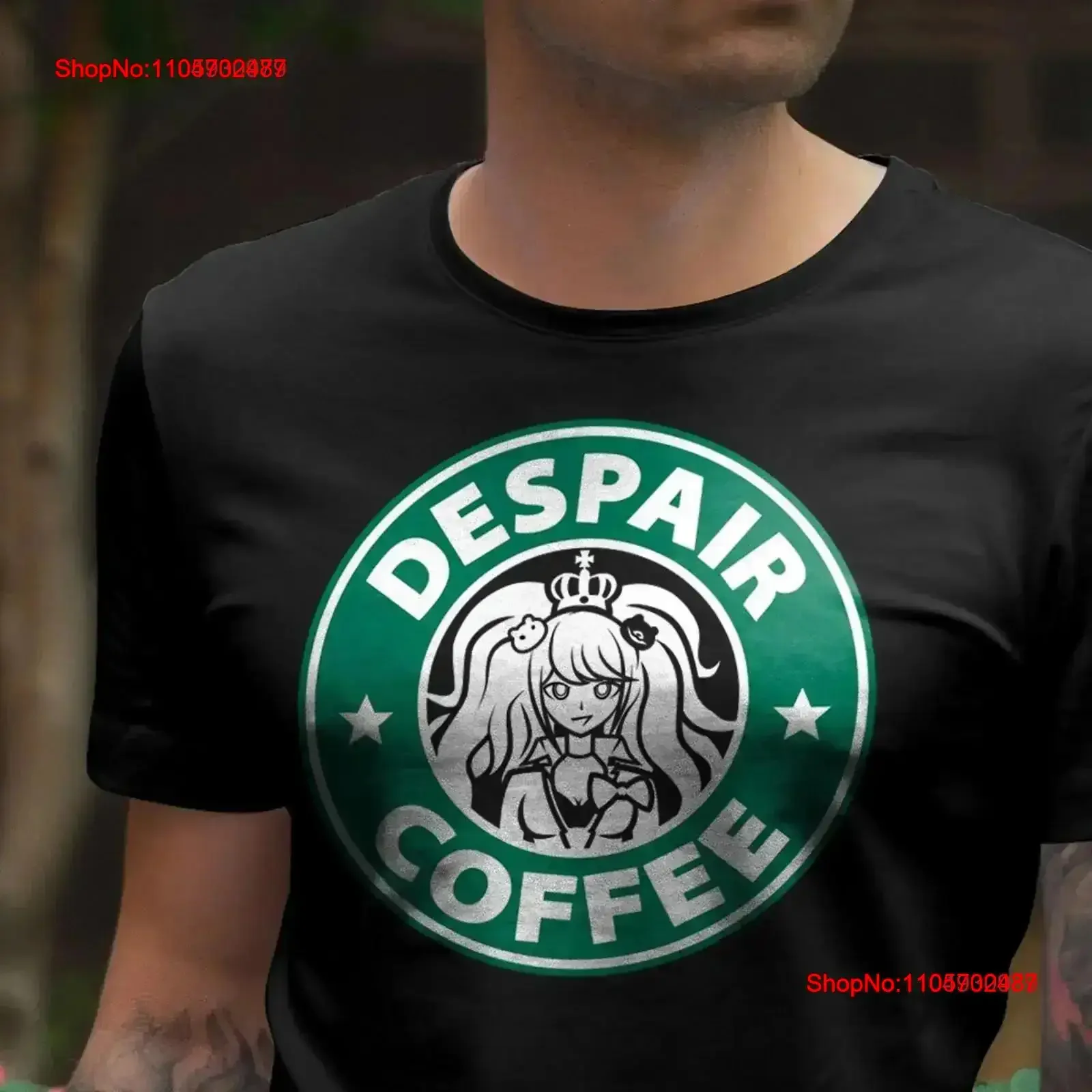 T-shirt vintage pour hommes, Despair Coffee Danganronpa Junko, légèrement respirant, confortable, streetwear décontracté, polyvalent
