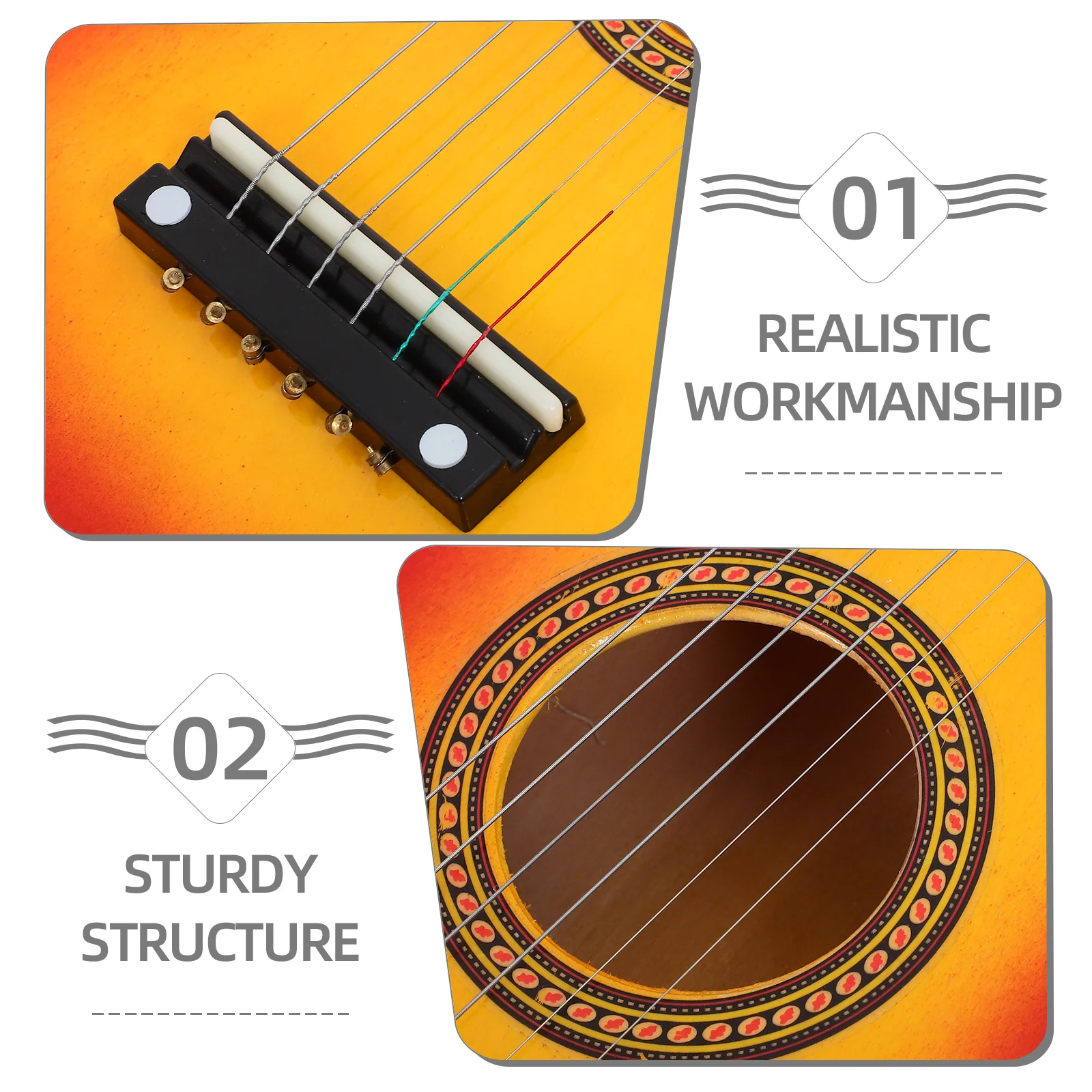 

Child Learning Guitar Simulation Musical Instrument Beginner Portable Mini Practice Guitar for Kids Rhythm Training