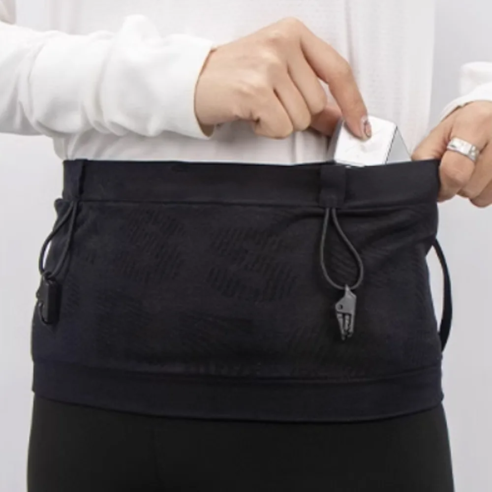 

Невидимая поясная сумка для марафона с зажимом, пояс для бега, тонкая сумка для марафонского бега, тонкая спортивная сумка для телефона большой вместимости