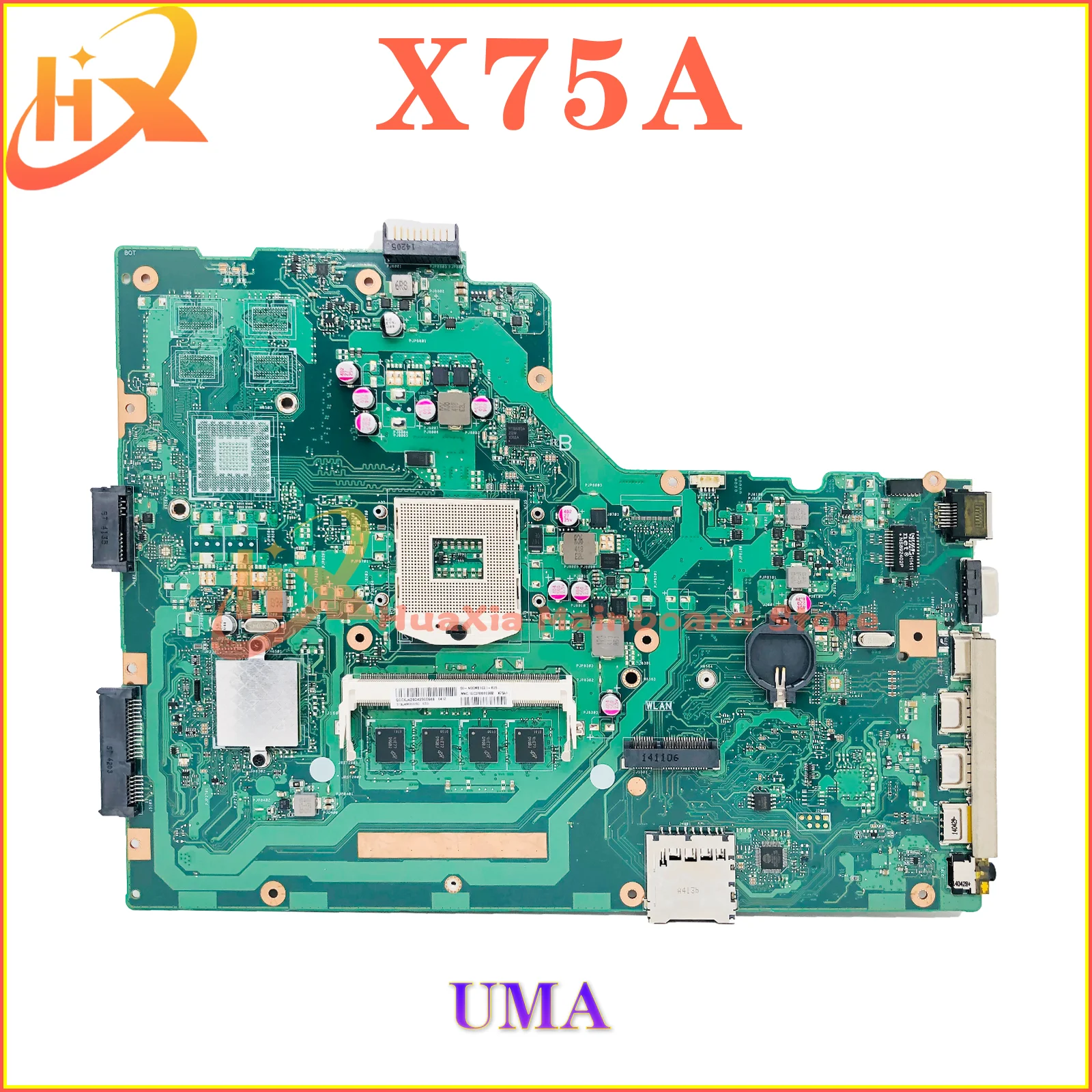 KEFU X75VB Notebook Mainboard For ASUS X75V X75VC X75VB X75 Laptop Motherboard 4GB-RAM GT610M/GT720M Support i3 i5 100% test ok