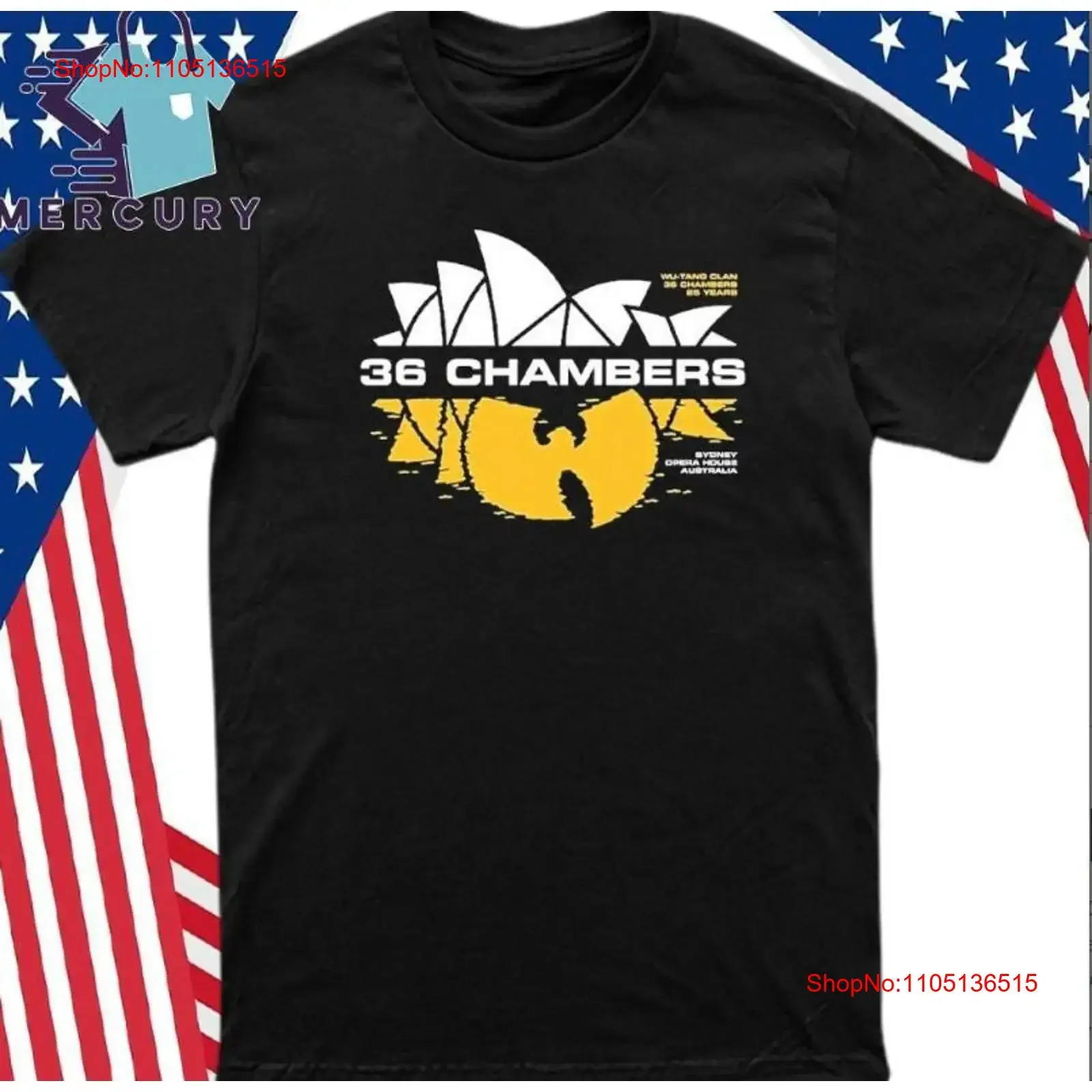 W u Ta ng Cl an Australia Tour 2025 Merchandise 36 Chambers T Shirt vintage Washed fashion streetwear Comfortable Breathable