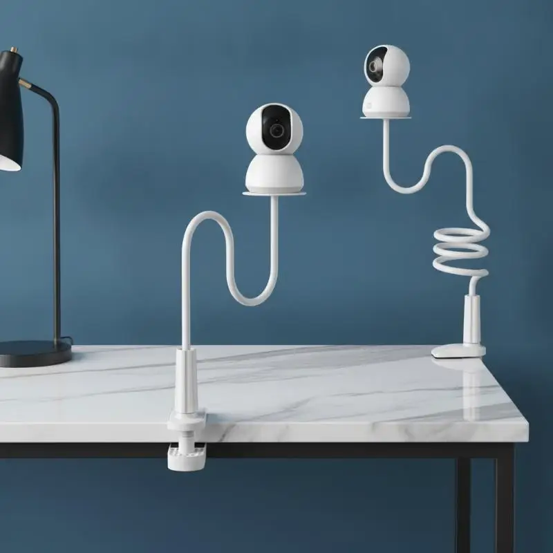 Adjustable Angle Security Camera Clamp Bracket No Punch Easy Fix for Cabinet Shelf Tabletop Indoor Monitoring