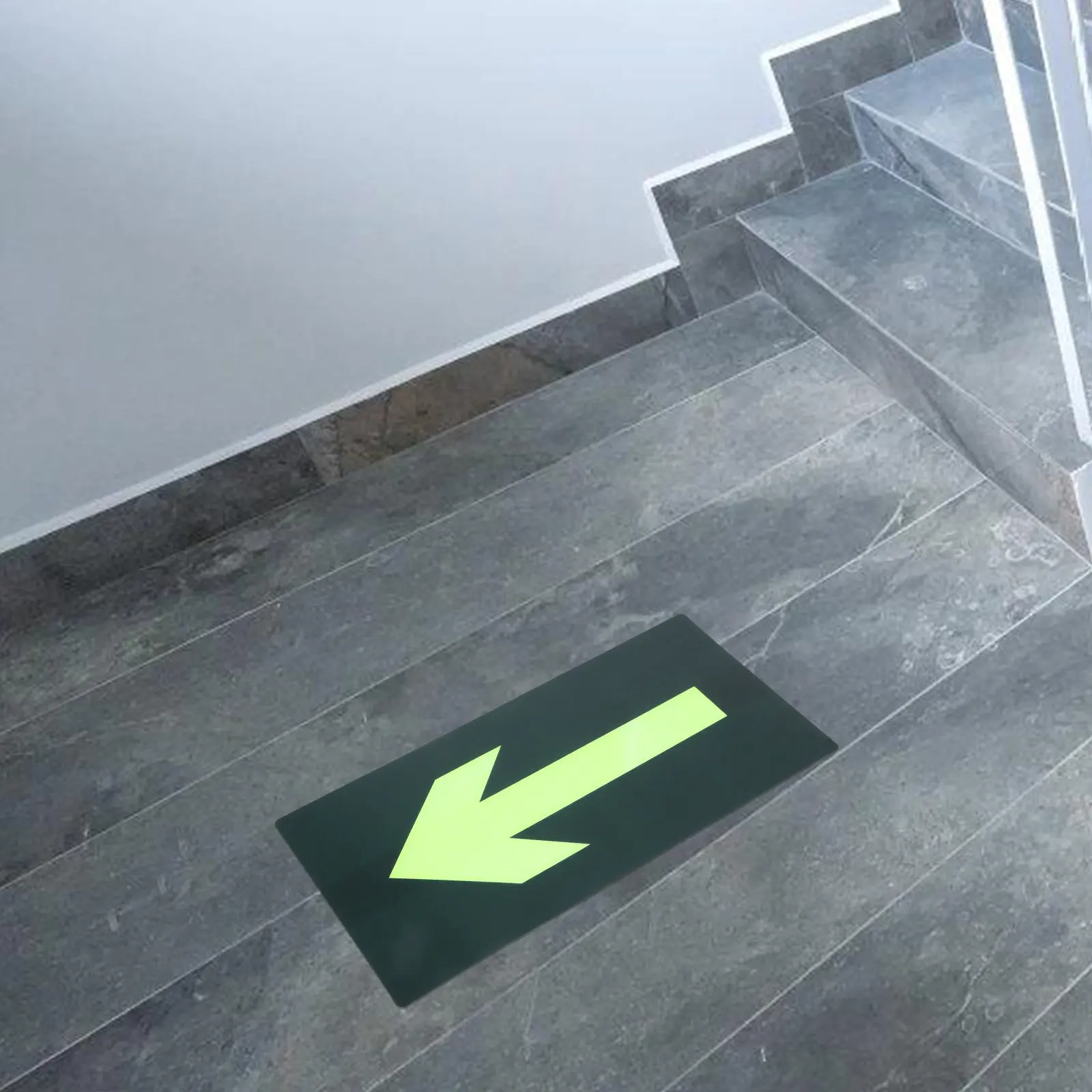 

8Pcs Self Adhesive Glow Emergency Exit Arrow Stickers Waterproof Fire Evacuation Safety Signs for Public Places Malls