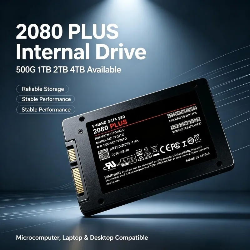 2080 PLUS Solid State Disk SSD, 500GB/1TB/2TB/4TB, SATA3, 2.5-Inch, Internal HDD Hard Drive, Laptop, Desktop. Velocity Max.