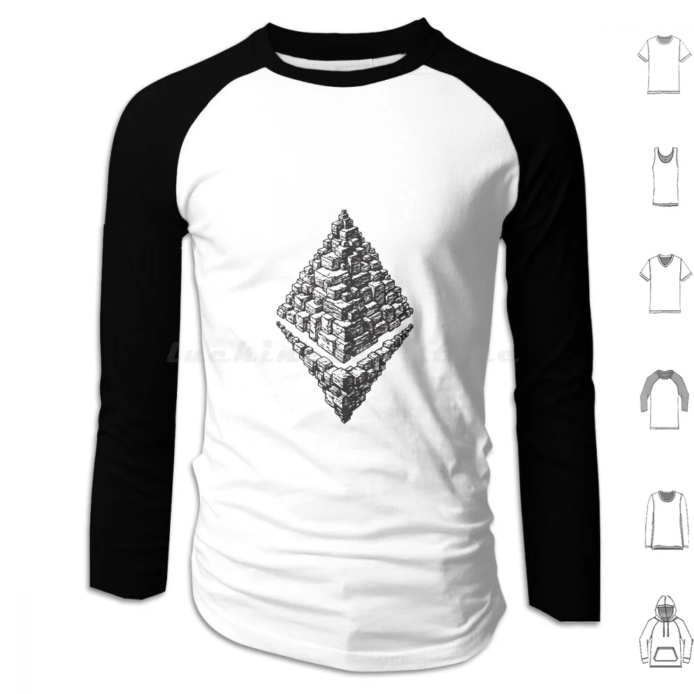 Sweat-shirt à capuche avec logo Ethereum, en coton, à manches longues, Ethereum Eth Blockchain Block Chain, monnaie numérique, crypto-monnaie