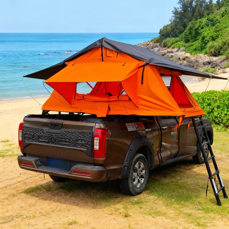 High Quality Universal Quick Access Lightweight Overland Roof Top Tent Fit Fortuner Silverado Pickup Truck Auto Exterior Accesso