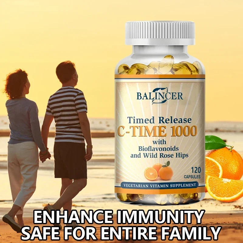 High Quality Vitamin C - 1000 Mg Capsules with Bioflavonoids | Antioxidant, Immune Support, and More