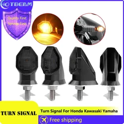 8mm Motorcycle Led Turn Signal Lights LED Brake Blinker Light Flashing Amber Light For Honda Yamaha Motorcycle Indicator Lamp
