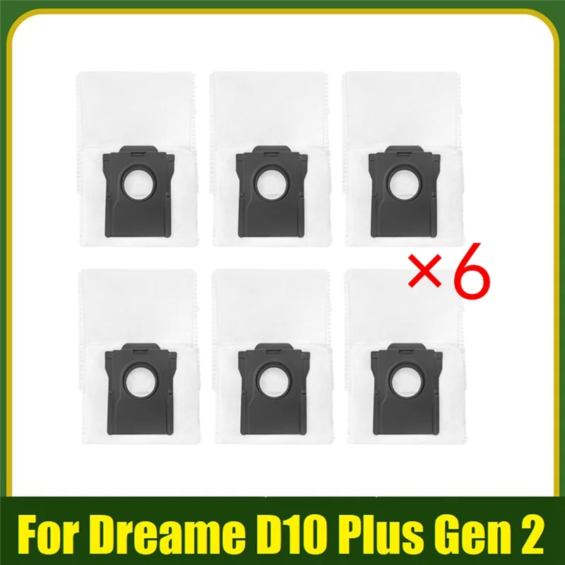 Juego de repuesto de bolsa de polvo para Robot aspirador Dreame D10 Plus Gen 2 RLD32GD, 6 uds.