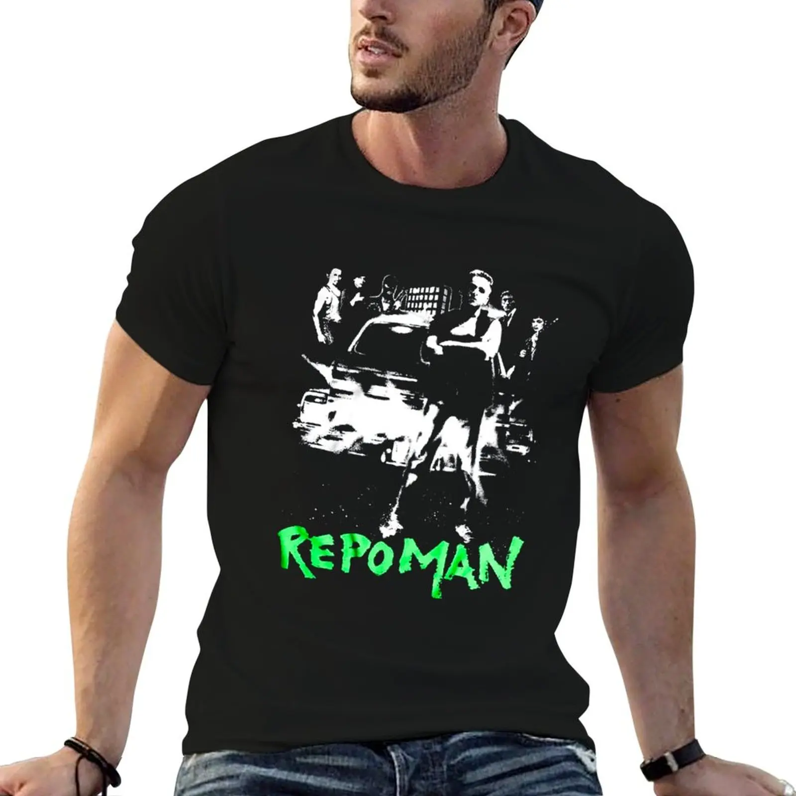 Repo Man Movie T-Shirt anime figures customizeds custom t shirt mens t shirt graphic