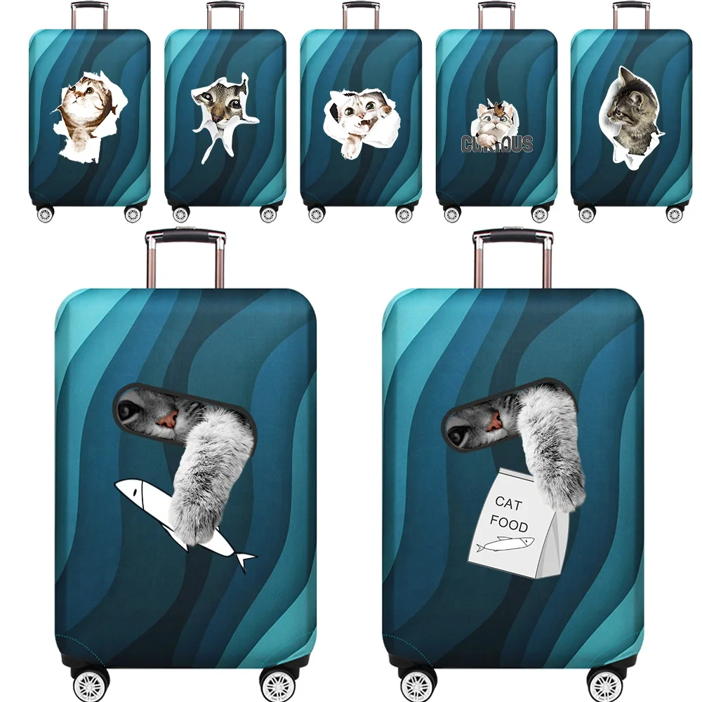 Elastic Cat Series Luggage Protective Cover Suitable for 18-32 Inch Bag Suitcase Covers Trolley Cover