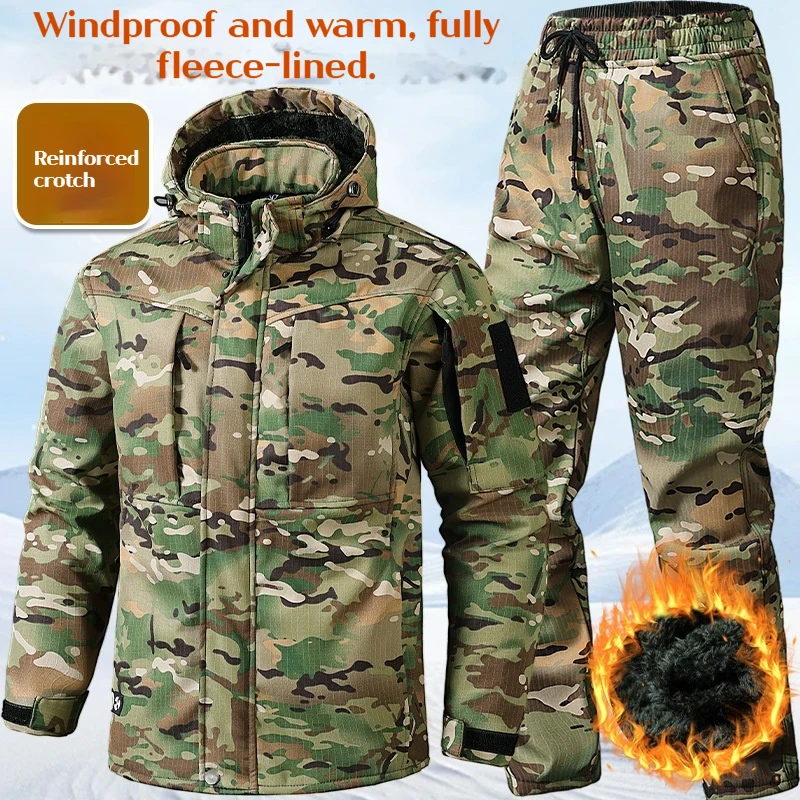 Tactical Suit Workout Set Men's Assault Suit Two-piece Men Windproof Waterproof Workwear Matching-two-piece-clothing Men's Suits