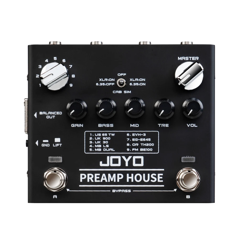 

JOYO R-15 Preamp House Guitar Pedal 18 Tones Dual Channel Distortion Clean Pedal For Electric Guitar Lonestar Effect Pedal Parts