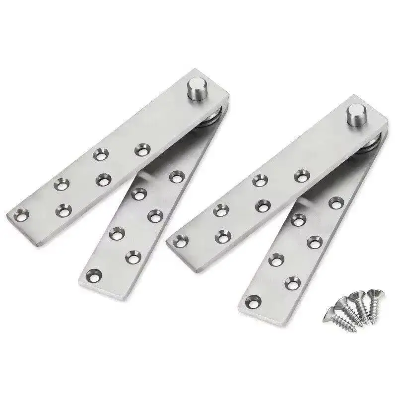 HOT 10PCS Stainless Steel Heavy Duty Door Hinges 360° Rotary Invisible Hidden Door Pivot Hinges Up and Down Mount Door Shaft