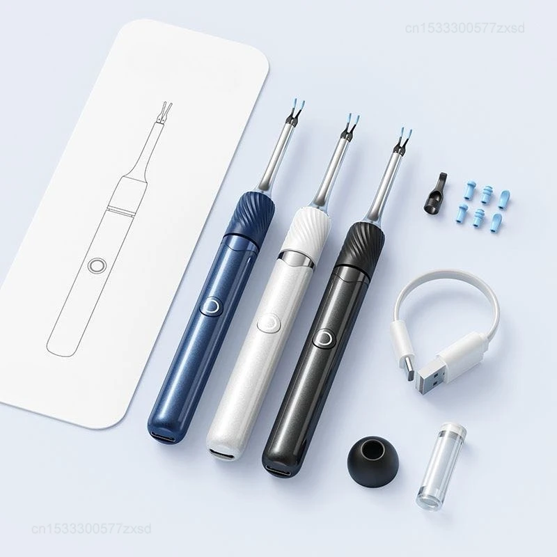 Sunuo S3 Smart Visual Wireless Ear Spoon HD Illuminating Tweezers Ear Wax Cleaning Stick Tool Otoscope Camera Borescope