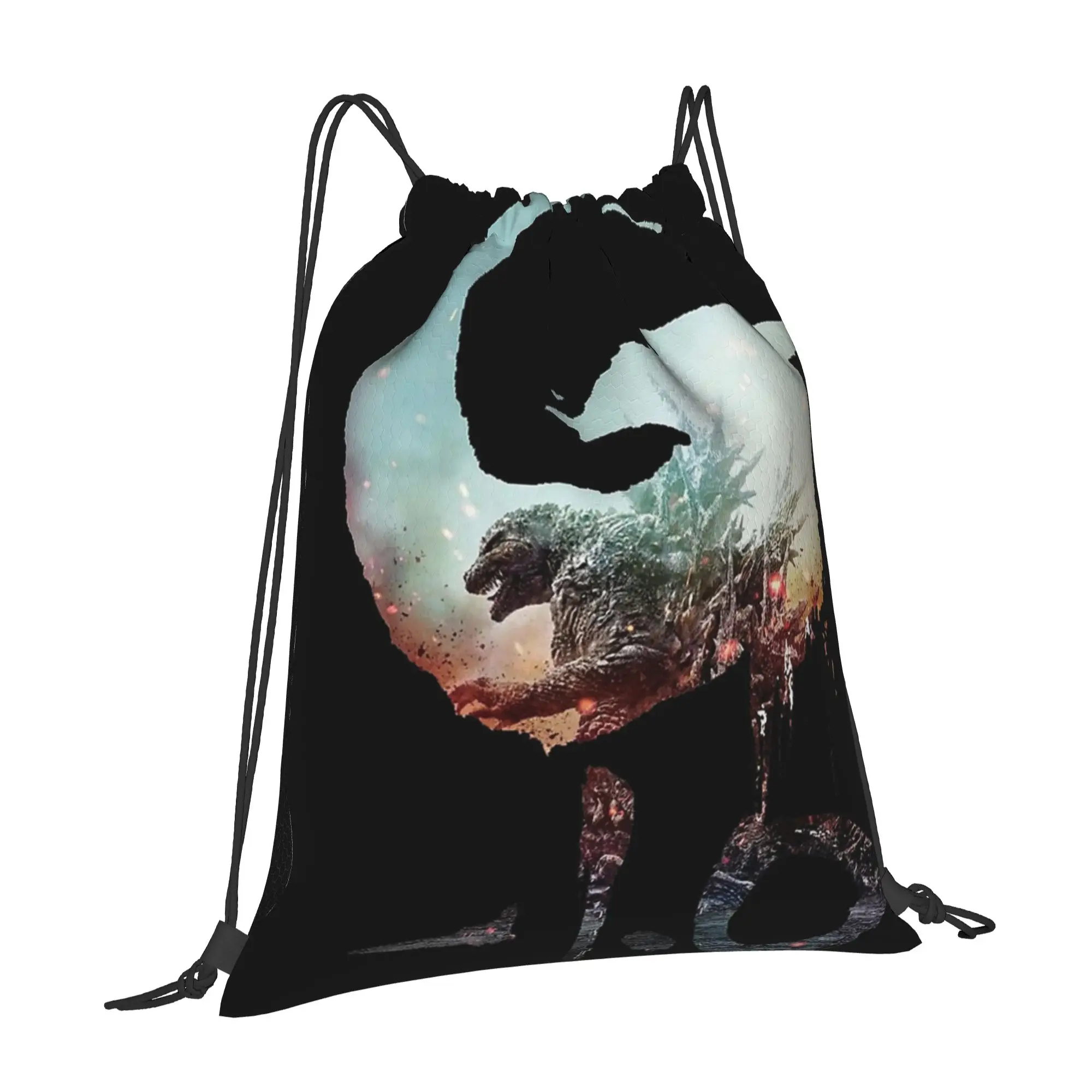 1 pc Minus One Godzilla Portable Shopping Drawstring Bags Storage Backpacks