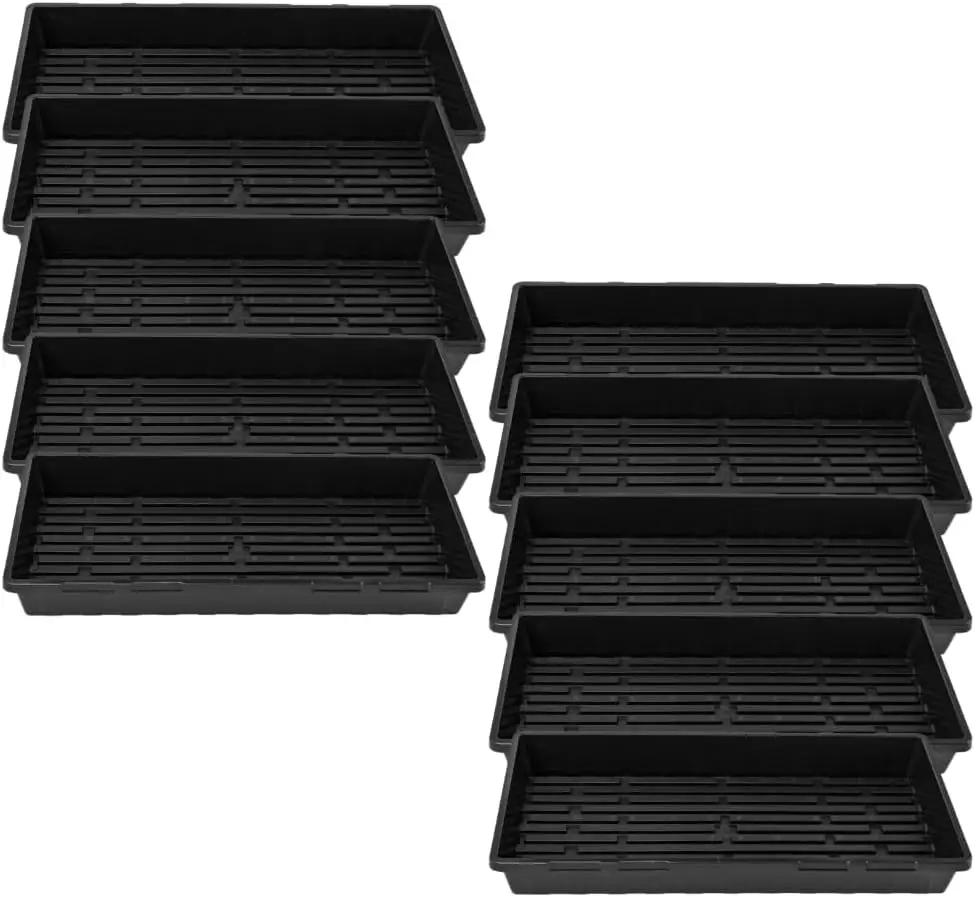 

Extra Strength 1020 Trays, No Holes, 10-Pack for Seed Starting, Plant Germination, Microgreens & Fodder Growth