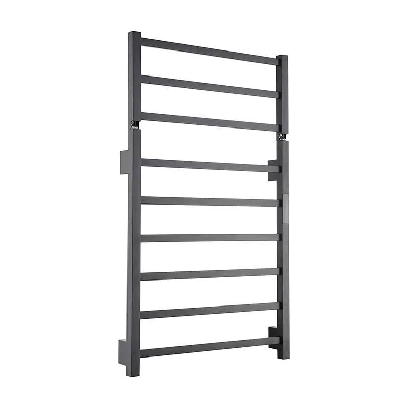 Portasciugamani elettrico pieghevole con display digitale intelligente, stendibiancheria bianco da parete per bagno, portaoggetti