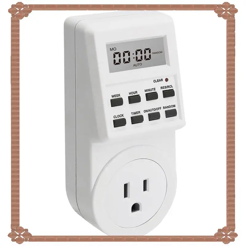 24-Hour Delivery Kitchen Timer Outlet US Switch Socket 120V- 60Hz For Efficient Household And Kitchen Management US Plug