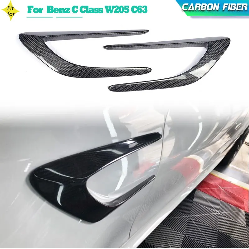 

Carbon Fiber Car Front Side Fender Air Vent Trims For Mercedes Benz C Class W205 C205 C63 AMG Coupe 2-Door 2015-2017 Canards