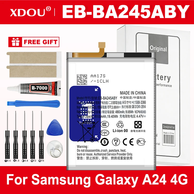 Brand New EB-BA245ABY 5000mAh Battery For Samsung Galaxy A24 4G SM-A245F SM-A245F/DSSM-A245F/DSN SM-A245M/DS
