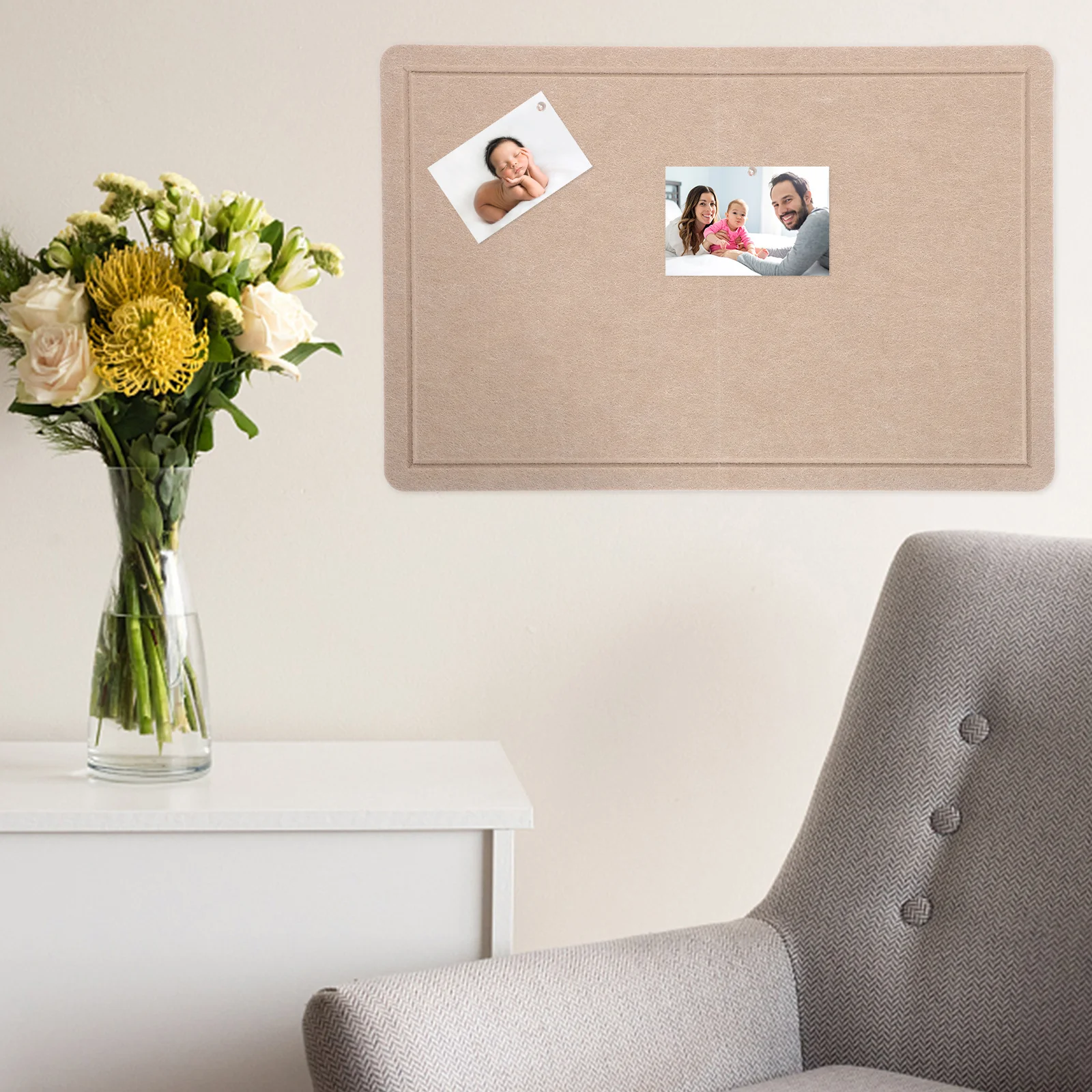 1 set Background Wall Bulletin For Home Decor Multi-Use Felt Message Board Small Office Wall Organizer Pin Board Decor