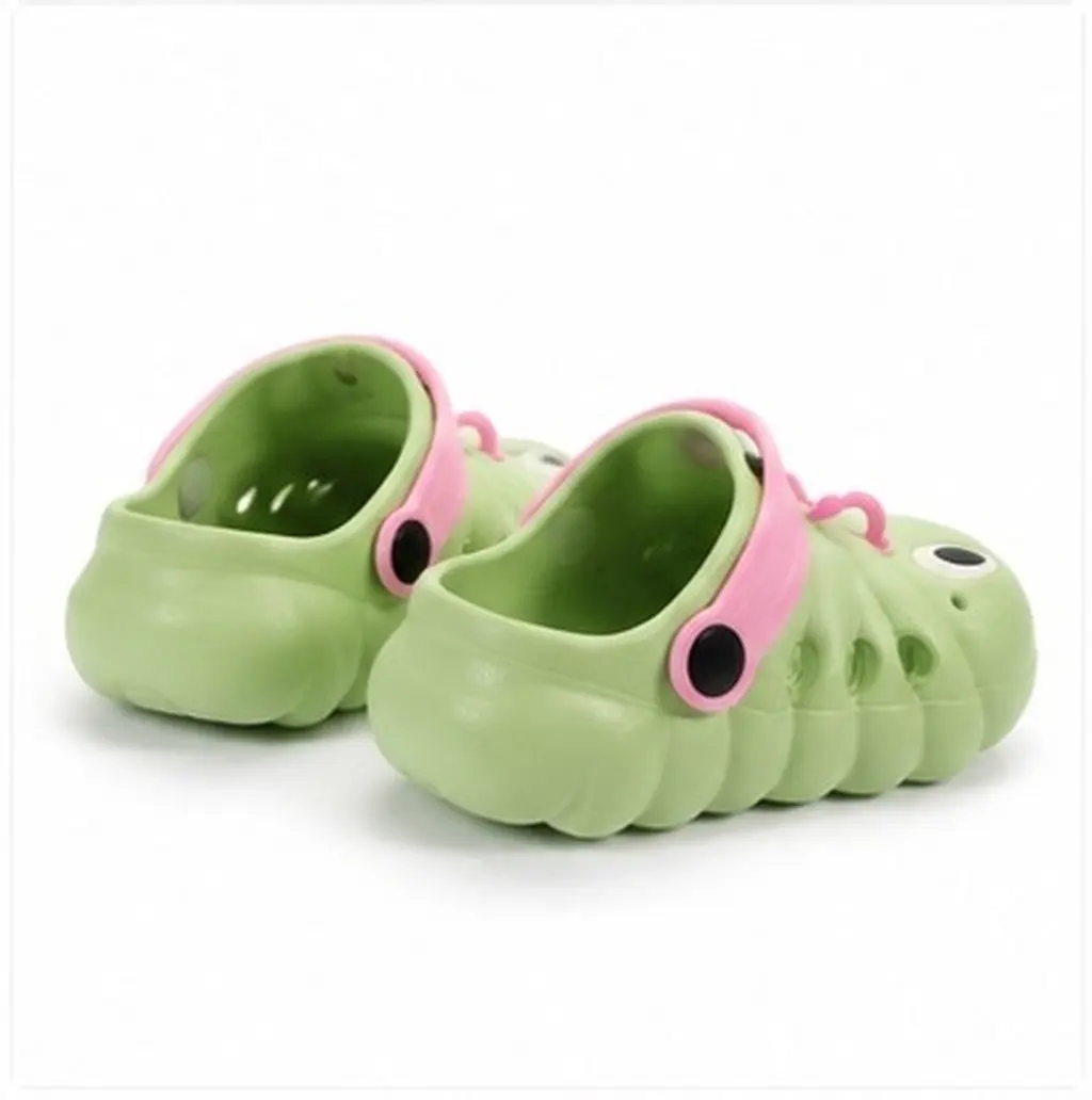 1Pair Sandals for Child Boys Girls Beach Cartoon Summer Non-Slip Shoes Green Size 24 Length 14.5cm Comfortable Lightweight