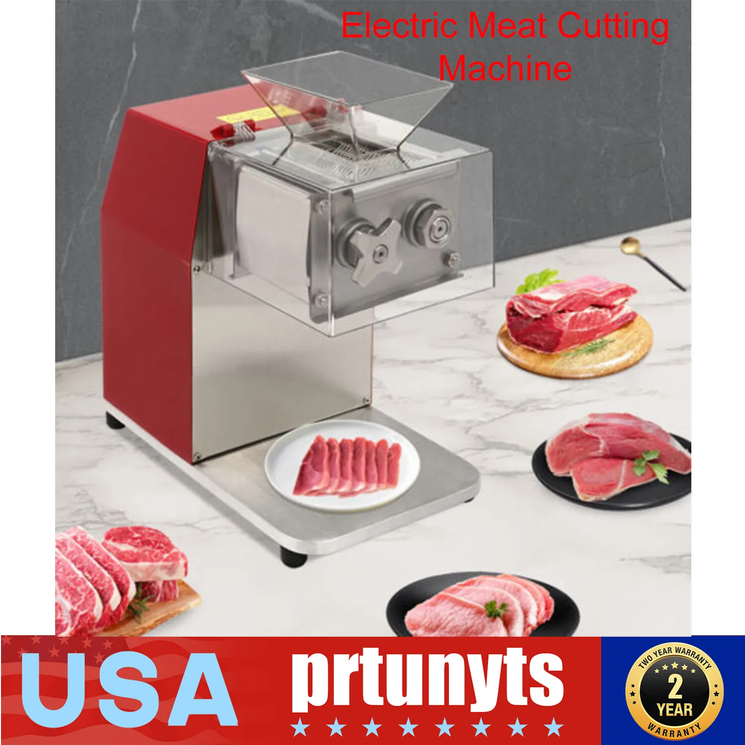 

Commercial Electric Meat Cutter Slicer Shredding Cutting Machine Kitchen 1100W