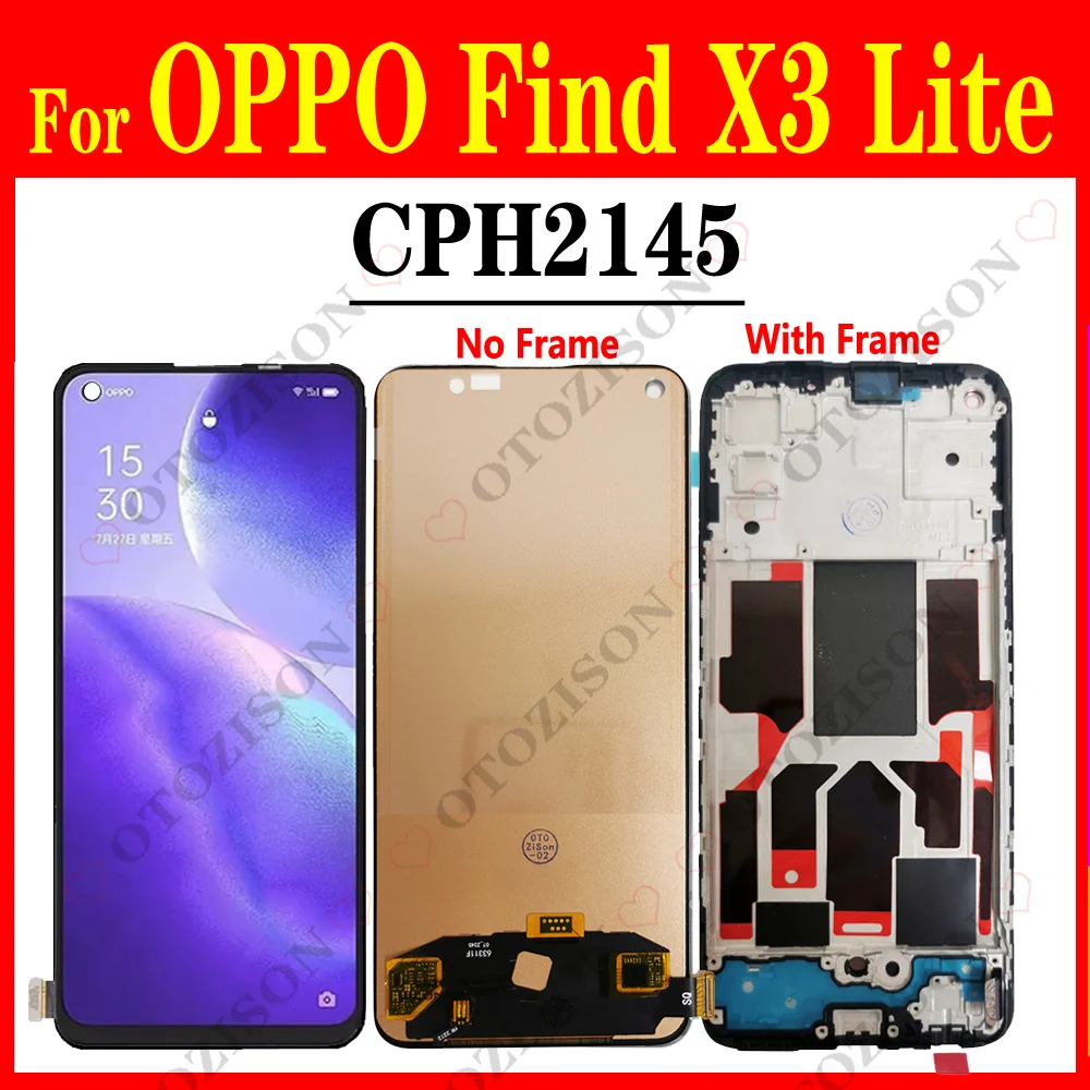 TFT LCD For OPPO Find X3 Lite LCD With Frame CPH2145 Display Screen Touch Sensor Digitizer Assembly Find X3 Lite lcd Replacement