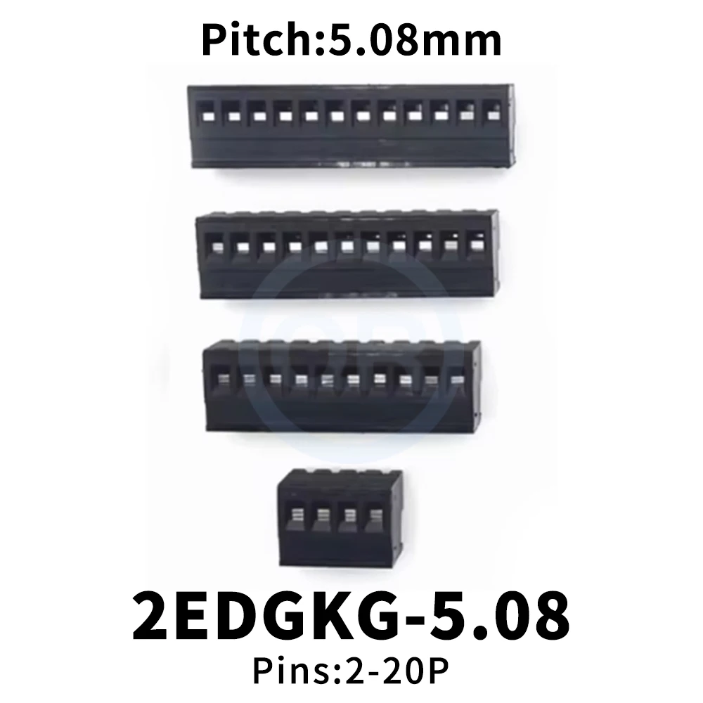 (1 Unidade) Bloco de terminais PLC 2EDGKG 5.08mm para PCB Siemens S7-200 1200SMART, Suporte de furo individual (bloco de terminais) 2P ~ 20P